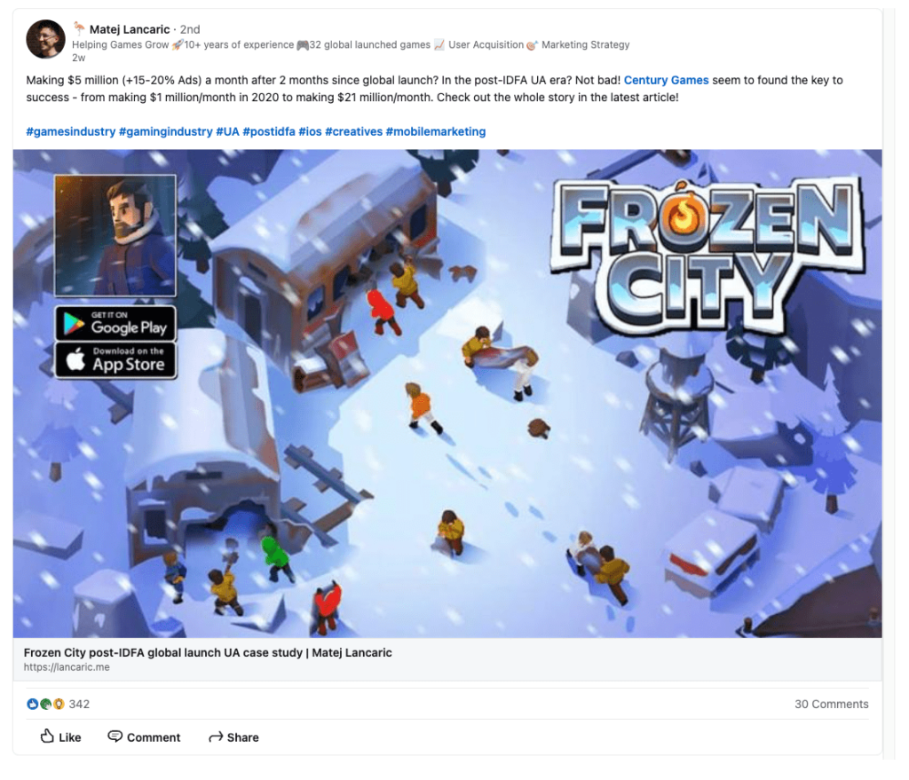 Frozen City case study 